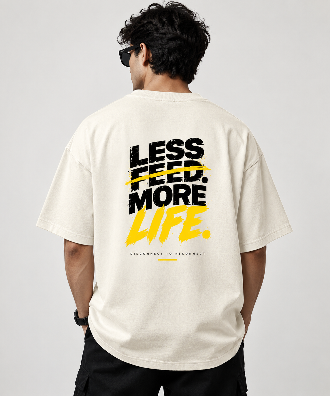 Less Feed More Life Oversized T-Shirt